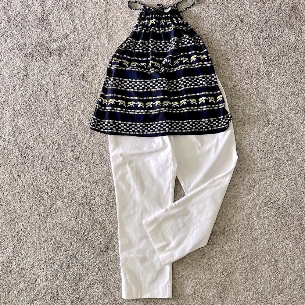 Talbots white capri pants